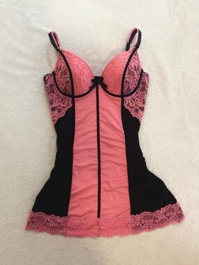 y2k lace lingerie top